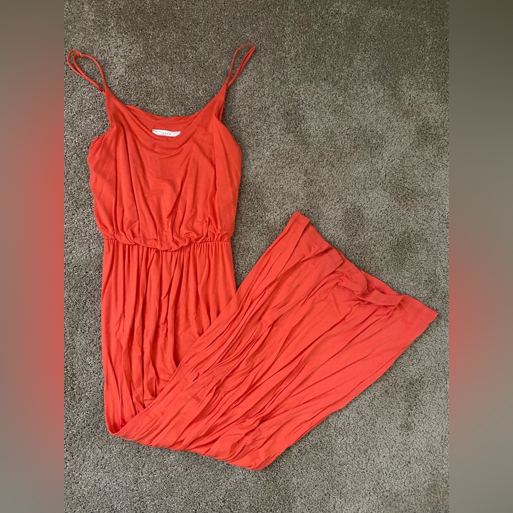 Coral maxi dress